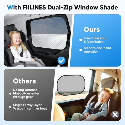FIILINES 8PCS Car Window Shades for Honda CR-V CRV 2023-2025 Accessorie Double Layer Car Side Full Windows Rear Triangular Windshield Sun Shade 100% UV Rays & Privacy Protection in Kuwait