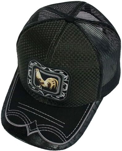 Rooster Straw Cap Mexico Style Western Trucker Mesh Snapback Curved Bill Baseball Cap in Kuwait