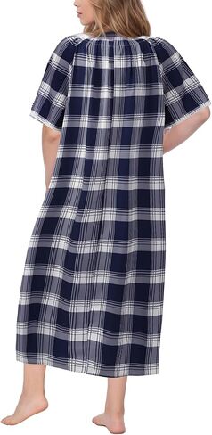 زائد حجم ثوب النوم للنساء الأزهار المطبوعة الأكمام قصيرة القوس التعادل الكفة الدانتيل وملابس نوم العنق in Kuwait