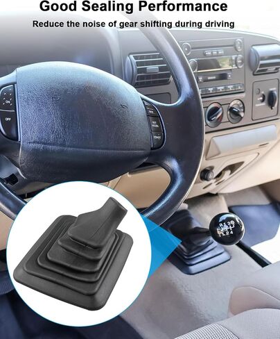 Manual Transmission Shifter Boot Fit for Ford F-250 F-350 F-450 F-550 Super Duty Super Duty 1999-2007, Manual Gear Shift Lever Rubber Knob Boot Replace F81Z7277BB F81Z-7277-BB 6-Speed in Saudi Arabia