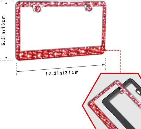 إطار لوحة ترخيص بلينغ سيارة ، غطاء رخصة الفولاذ المقاوم للصدأ من الفولاذ المقاوم للصدأ ، العالمي لمعظم السيارات ، سيارات الدفع الرباعي ، المركبات مع مجموعة المسمار ، إكسسوارات السيارات للنساء (الأرجواني ، 1pcs) in Kuwait
