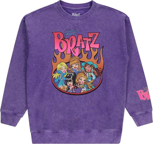 Bratz Ladies Dolls Tiedye Sweatshirt - Yasmin, Cloe, Jade, and Sasha 1990's Vintage Throwback Mineral Wash Crewneck in Kuwait