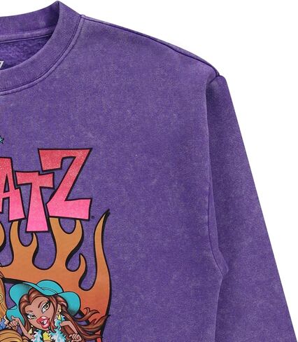 Bratz Ladies Dolls Tiedye Sweatshirt - Yasmin, Cloe, Jade, and Sasha 1990's Vintage Throwback Mineral Wash Crewneck in Kuwait