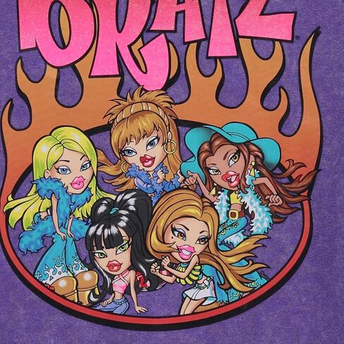 Bratz Ladies Dolls Tiedye Sweatshirt - Yasmin, Cloe, Jade, and Sasha 1990's Vintage Throwback Mineral Wash Crewneck in Kuwait