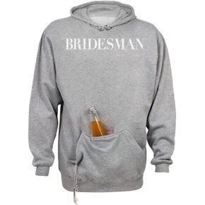 Teesandtankyou Bridal Party Bridesman Beer Holder Tailgate Hoodie Sweatshirt spushirx in Kuwait