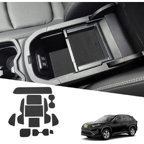 2019-2025 RAV4 SLOT SLOT SLOT TOYOTA RAV4 2025 CENTORASE CENTER CENTOLE LINERER MATS متوافقة مع 2019 2020 2021 2022 2023 2024 2025 TOYOTA RAV4 HYBRID/LE/XLE/LIMITED/XLE PREMIM (12pcs/sets) in Kuwait