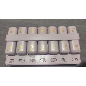 Weekly Pill Organizer 2 Times a Day + 2 Detachable Pill Organizers kit - AM PM Travel Pill Organizer for Vitamin Medicine Supplement Fish Oil, Green Daily Pill Organizer 2 Times a Day in Kuwait