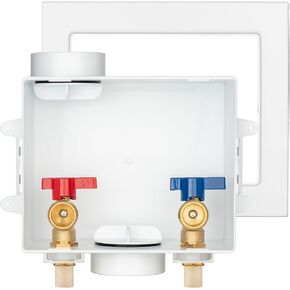 (1 Pack) Lidertik Washing Machine Outlet Box CPVC 1/2 inch with Copper Hammer Arrestors, Inlet 1/2 inch CPVC Pipe Fitting x Outlet 3/4 inch Male Thread LI-XYJH-640 in Kuwait