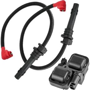 Caltric Ignition Coil with Spark Plug Wires compatible with Polaris Ranger 1000 XP 2017-2018 in Kuwait
