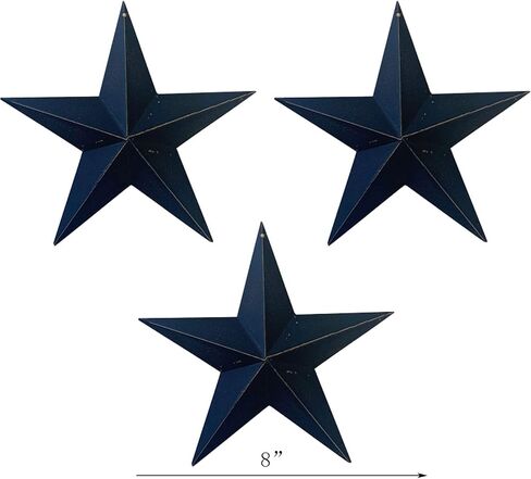 Rustic Americana Metal 3D Barn Star Decor و Patriotic Wall Decor Vintage Wall Star Country Primitive Home Decor in Kuwait