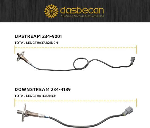 Dasbecan 2Pcs Oxygen O2 Sensor Upstream and Downstream Compatible with Toyota Tacoma 2000-2004 2.4L 2.7L 3.4L Replaces 234-9001 234-4189 in Saudi Arabia
