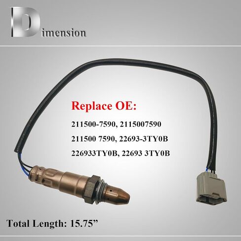 مستشعر Oxygen Opstream O2 FIT لعام 2013 2014 2015 2016 2017 2018 Nissan Altima ، مستشعر Oxygen O2 استبدال OE# 211500-7590 in Saudi Arabia