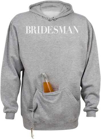 TeesAndTankYou Bridal Party Bridesman Beer Holder Tailgate Hoodie Sweatshirt Unisex in Saudi Arabia