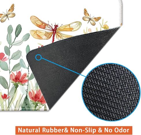 واقي لوحة المكتب ، حصيرة مكتب مكتب ، وسادة الماوس الكبيرة ، نلين مكتب غير انزلاق ، 23.6x11.8 بوصة ، نمط زهرة وغيتار in Kuwait