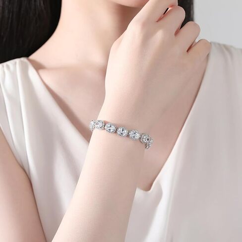 14K Gold Square Moissanite Bracelet, Refined Design for Formal Wear, Adjustable Fit in Saudi Arabia