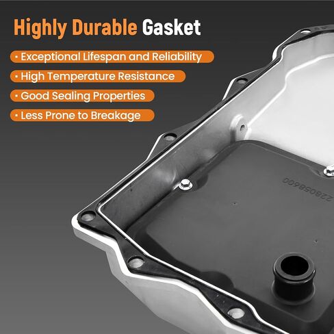 228053000 Aluminum Transmission Oil Pan w/Filter Compatible with Dodge Challenger Charger 2015-2022 5.7L 6.4L V8 Gas or Ram 1500 2013-2022 5.7L 3.0L 8HP70/8HP75 with Gasket 8-Speed Transmission in Saudi Arabia