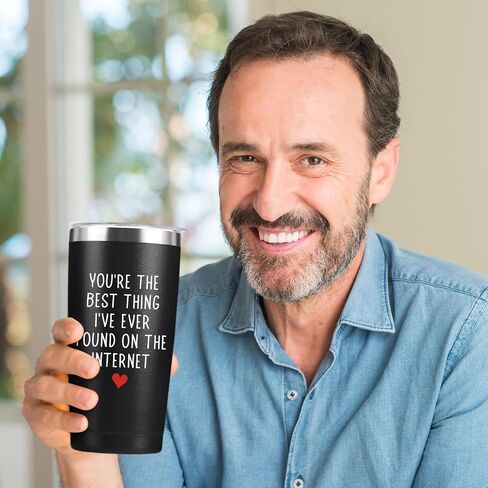 Fathers Day Gift for Him - You're The Best Thing I Found On The Internet - Husband Birthday Gifts from Wife I Love You Valentines Day Gift for Him Boyfriend, 20oz Tumbler in Saudi Arabia