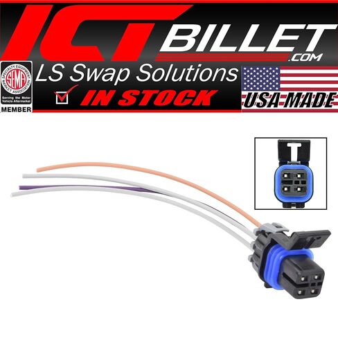 BILLET BILLET GM LS O2 مستشعر الأوكسجين مربع أنثى 1 مفهوم موصل سلك القابس PIGELS WP0XY34 in Saudi Arabia