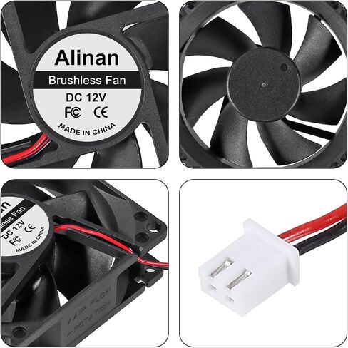 Alinan 4pcs 8025 80mm × 25 مم 5 فولت USB محامل الكرة المزدوجة معجب 2pin 2pin مروحة عادم التبريد للبرداف المبرد DIY تنفيس تنفيس العادم in Kuwait