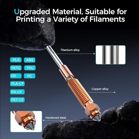 Creality Official K2 Plus Ceramic Heating Block Kit, with Quick-swap Nozzle Kit, Supports 350°C High Temperature 3D Printing Hotend Kit in Kuwait