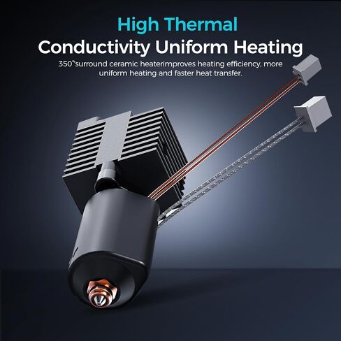 Creality Official K2 Plus Ceramic Heating Block Kit, with Quick-swap Nozzle Kit, Supports 350°C High Temperature 3D Printing Hotend Kit in Kuwait