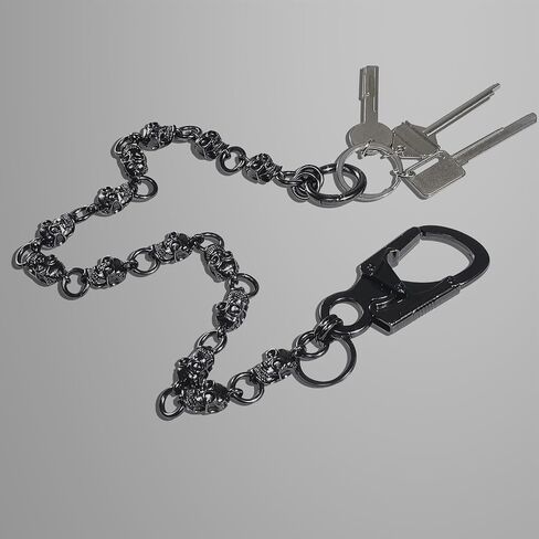 Ahiller Skull Wallet Chain, Punk Heavy Goth Pants Chain for Men, Biker Belt Key Chain, Hip Hop Pocket Jean Chain for Keys in Kuwait