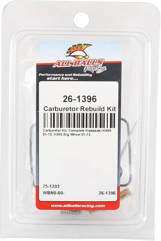 جميع الكرات سباق 26-1396 مجموعة Rebuild Kit Carburetor متوافقة مع/استبدال Kawasaki KX 85 ، KX 85 Big Wheel 2001-2013 in Saudi Arabia