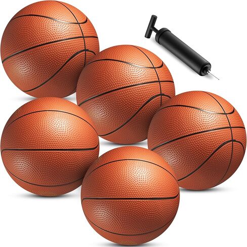 Bedwina Mini Basketball - 6 Inch, (Pack of 5) - Mini Hoop Outdoor Basketball Set & Indoor, Bright & Colorful Small Balls for Basketball Hoops & Pool Basketball Parties - Kids Basketball Party Favors in Saudi Arabia