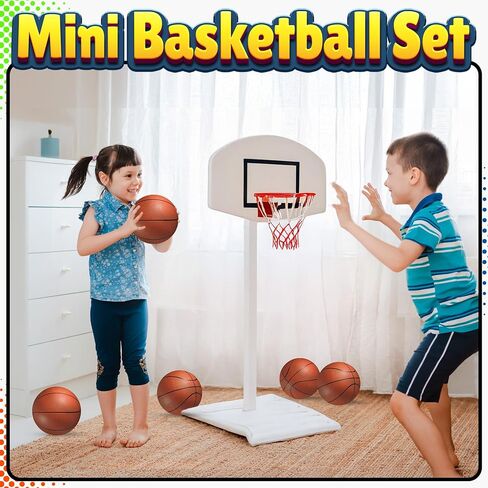 Bedwina Mini Basketball - 6 Inch, (Pack of 5) - Mini Hoop Outdoor Basketball Set & Indoor, Bright & Colorful Small Balls for Basketball Hoops & Pool Basketball Parties - Kids Basketball Party Favors in Saudi Arabia