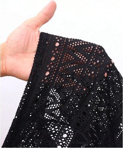 الكروشيه Gorglitter Women's Costs Up Shorts Hollow Out Arecer Lace Bikini Swimsuit Summer Shorts in Kuwait
