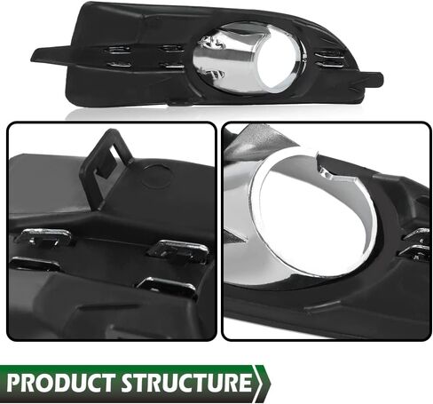 Grand Orange Fog Light Light Trim Trim Cover Cover متوافق مع Buick Lacrosse 2010 2011 2012 2013 /Fit Buick Allure 2010 Fog Light Cover Trim 20859108 GM1039120 20859107 GM1038131 in Saudi Arabia
