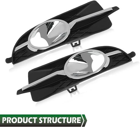 Grand Orange Fog Light Light Trim Trim Cover Cover متوافق مع Buick Lacrosse 2010 2011 2012 2013 /Fit Buick Allure 2010 Fog Light Cover Trim 20859108 GM1039120 20859107 GM1038131 in Saudi Arabia