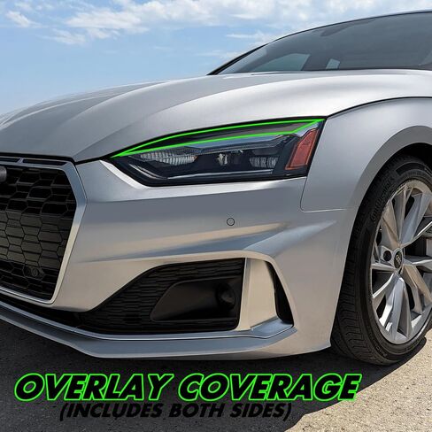Slickmod Precut Vinyl Smoke Lint لعام 2020-2024 Audi A5 S5 RS5 (35 ٪ دخان خفيف ، 1. المصباح الأمامي) in Saudi Arabia