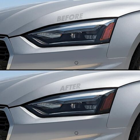 Slickmod Precut Vinyl Smoke Lint لعام 2020-2024 Audi A5 S5 RS5 (35 ٪ دخان خفيف ، 1. المصباح الأمامي) in Kuwait