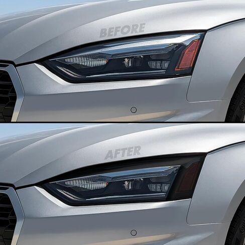 Slickmod Precut Vinyl Smoke Lint لعام 2020-2024 Audi A5 S5 RS5 (35 ٪ دخان خفيف ، 1. المصباح الأمامي) in Kuwait