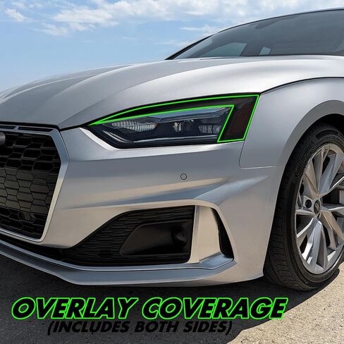 Slickmod Precut Vinyl Smoke Lint لعام 2020-2024 Audi A5 S5 RS5 (35 ٪ دخان خفيف ، 1. المصباح الأمامي) in Kuwait