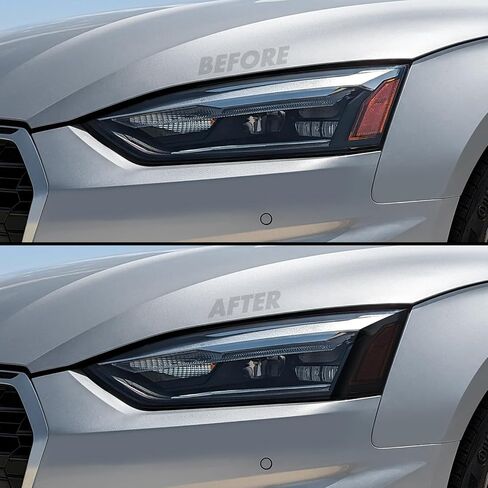 Slickmod Precut Vinyl Smoke Lint لعام 2020-2024 Audi A5 S5 RS5 (35 ٪ دخان خفيف ، 1. المصباح الأمامي) in Kuwait