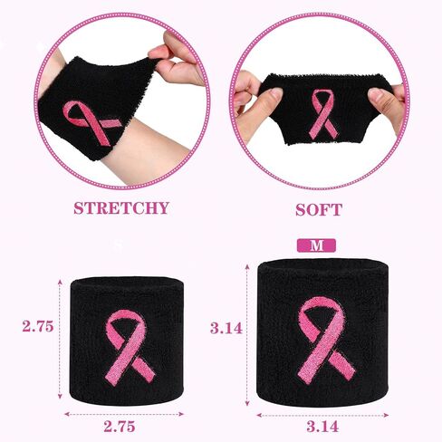 Zhanmai Breast Cancer Awareness Breast Cancer Pink Ribbon Socks and Wristbands for Soccer Volleyball Football Baseball Team in Saudi Arabia