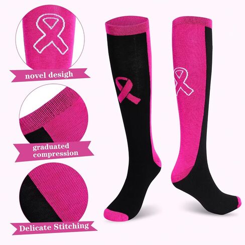 Zhanmai Breast Cancer Awareness Breast Cancer Pink Ribbon Socks and Wristbands for Soccer Volleyball Football Baseball Team in Saudi Arabia