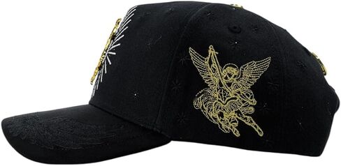Bigg Boss La Guadalupana Black- Premium Hat للرجال ، قبعات لأي مناسبة ، قبعة البيسبول للرجال ، قبعات الرجال القابلة للتعديل ، القبعات السوداء - القبعة القابلة للتعديل in Kuwait