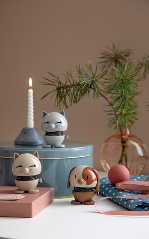 Hoptimist Cat Danish Danish Decor Decor Ornament infus relegance and whimsy ، مضيفًا لمسة من المرحة - Cat Latte Small ، 2.99 × 3.98 × 2.6 بوصة in Kuwait
