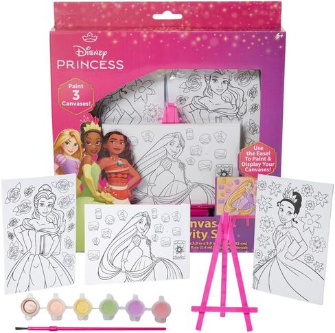 Innovative Designs Gabby’s Dollhouse Canvas Paint Set for Kids with 3 Canvases, Acrylic Paint, Paintbrush, & Easel in Kuwait