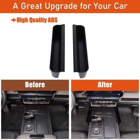 for Hummer EV Accessories Cab Center Console Organizer New Gear Shifter Storage Box Compatible with 2022-2024-2025 Hummer EV SUV Truck Pickup Gear Shift Console Side Tray 2PCS (Black) in Kuwait