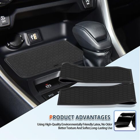 2019-2025 RAV4 Door Slot Mats for Toyota RAV4 2025 Accessories Center Console Liner Mats Compatible with 2019 2020 2021 2022 2023 2024 2025 Toyota RAV4 Hybrid/LE/XLE/Limited/XLE Premium(12PCS/Sets) in Saudi Arabia