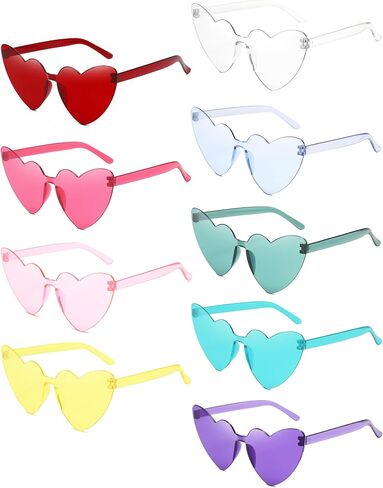 Oversized Big Square Sunglasses, Colorful Fun Rimless Glasses, Neon Party Rectangle Sunglasses for Women Men in Kuwait