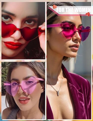 Oversized Big Square Sunglasses, Colorful Fun Rimless Glasses, Neon Party Rectangle Sunglasses for Women Men in Kuwait