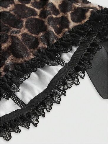 Makemechic Women’s Leopard Print Corset Top Bow Lace Lace Britlist Tube Tops Y2K Bandeau Top Top in Saudi Arabia