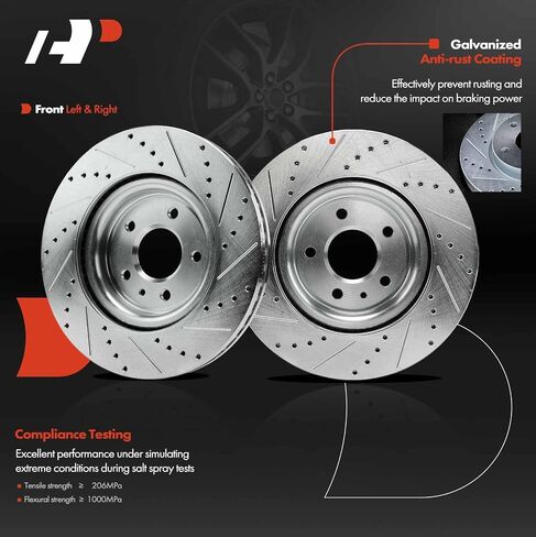 A-Premium 12.80 inch (325mm) Front Vented Disc Brake Rotors Compatible with Select Ford & Lincoln Models - Explorer 2011-2019, Taurus 2010-2019, Flex 2009-2019, MKS 2009-2012, MKT 2010-2019, 2-PC Set in Saudi Arabia
