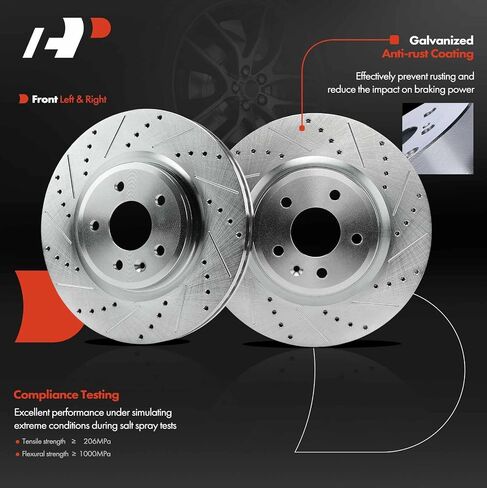 A-Premium 12.80 inch (325mm) Front Vented Disc Brake Rotors Compatible with Select Ford & Lincoln Models - Explorer 2011-2019, Taurus 2010-2019, Flex 2009-2019, MKS 2009-2012, MKT 2010-2019, 2-PC Set in Saudi Arabia