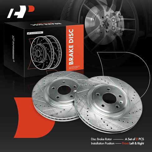 A-Premium 12.80 inch (325mm) Front Vented Disc Brake Rotors Compatible with Select Ford & Lincoln Models - Explorer 2011-2019, Taurus 2010-2019, Flex 2009-2019, MKS 2009-2012, MKT 2010-2019, 2-PC Set in Saudi Arabia